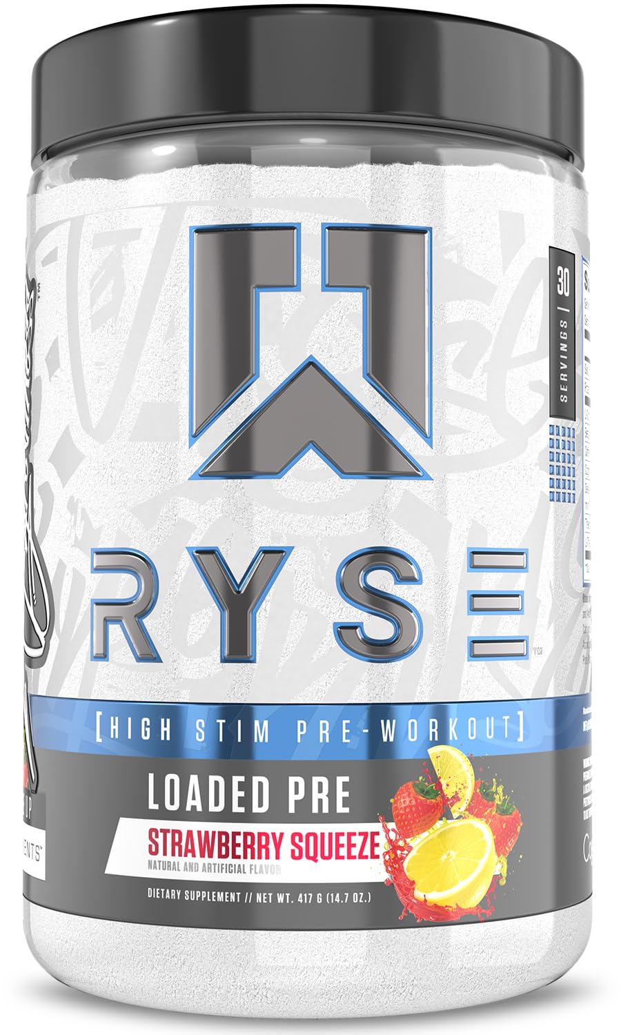 RYSE Loaded Pre Workout Powder - Strawberry Squeeze - Daily Pre-Workout for Men & Women with 390mg Caffeine, Beta Alanine, and Citrulline for Pump RYSE Up Supplements buy australia supplements