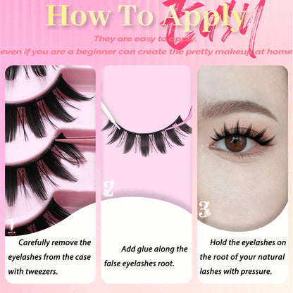 Ahrikiss Lashes Manga Lashes Spiky Anime False Eyelashes (Doll) Ahrikiss