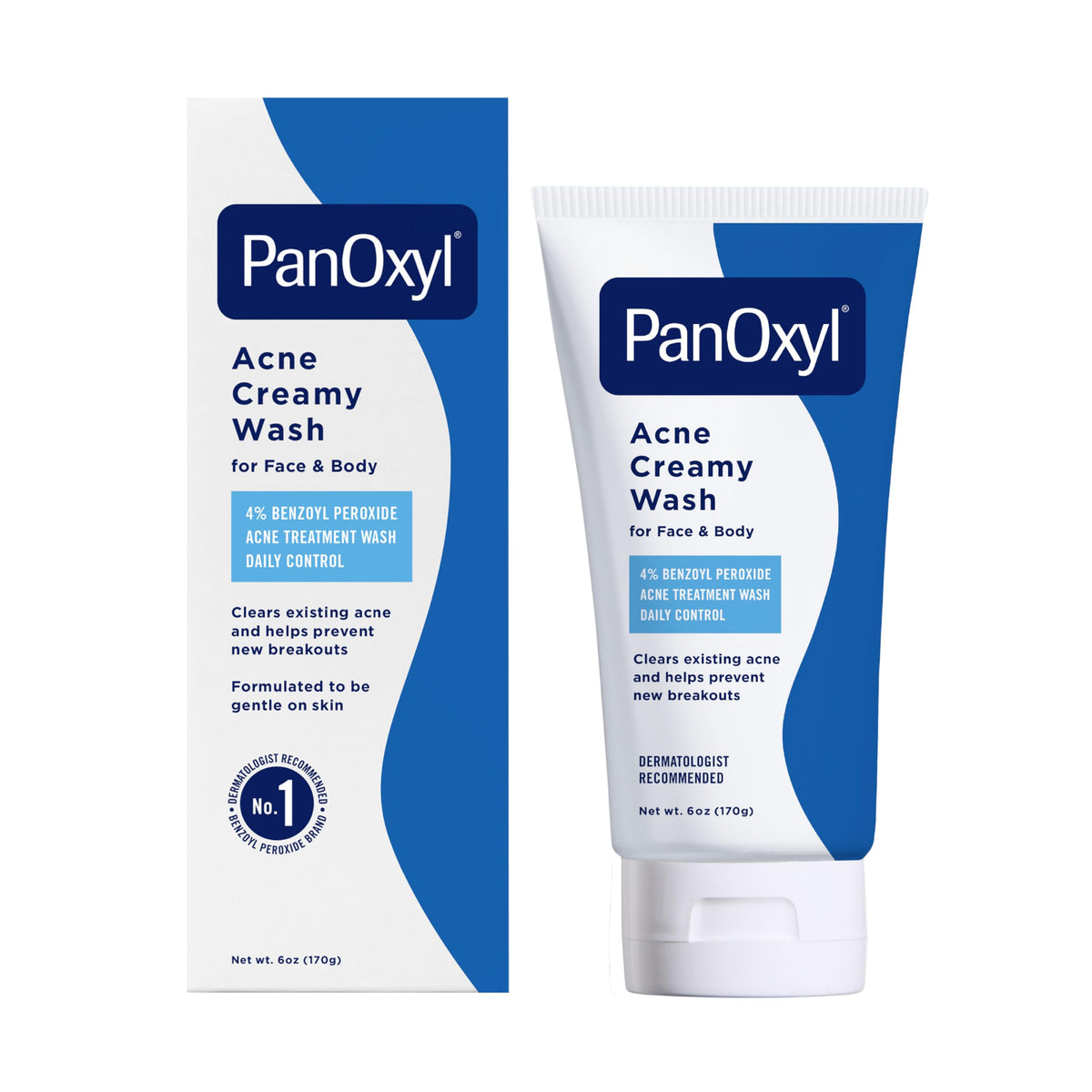 PanOxyl Antimicrobial Acne Creamy Wash, 4% Benzoyl Peroxide, 6 Ounce PanOxyl