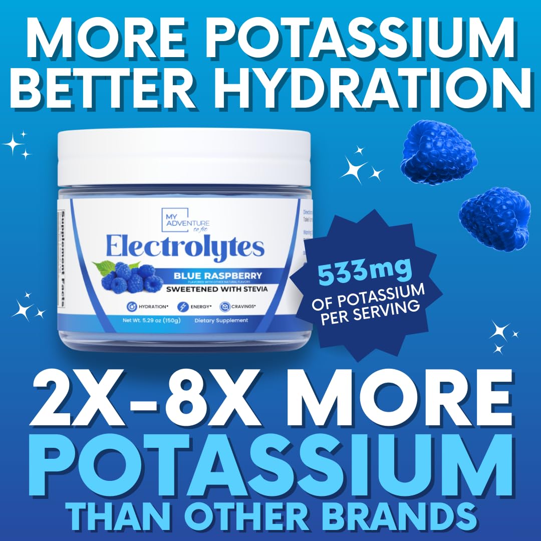 Zero Sugar - Blue Raspberry Electrolytes Powder - Refreshing Hydration - Caffeine Free Energy - All Natural Ingredients - Vegan, Keto and Paleo - Sugar Free Electrolyte Powder Drink Mix - 37 Servings My Adventure to Fit buy australia supplements