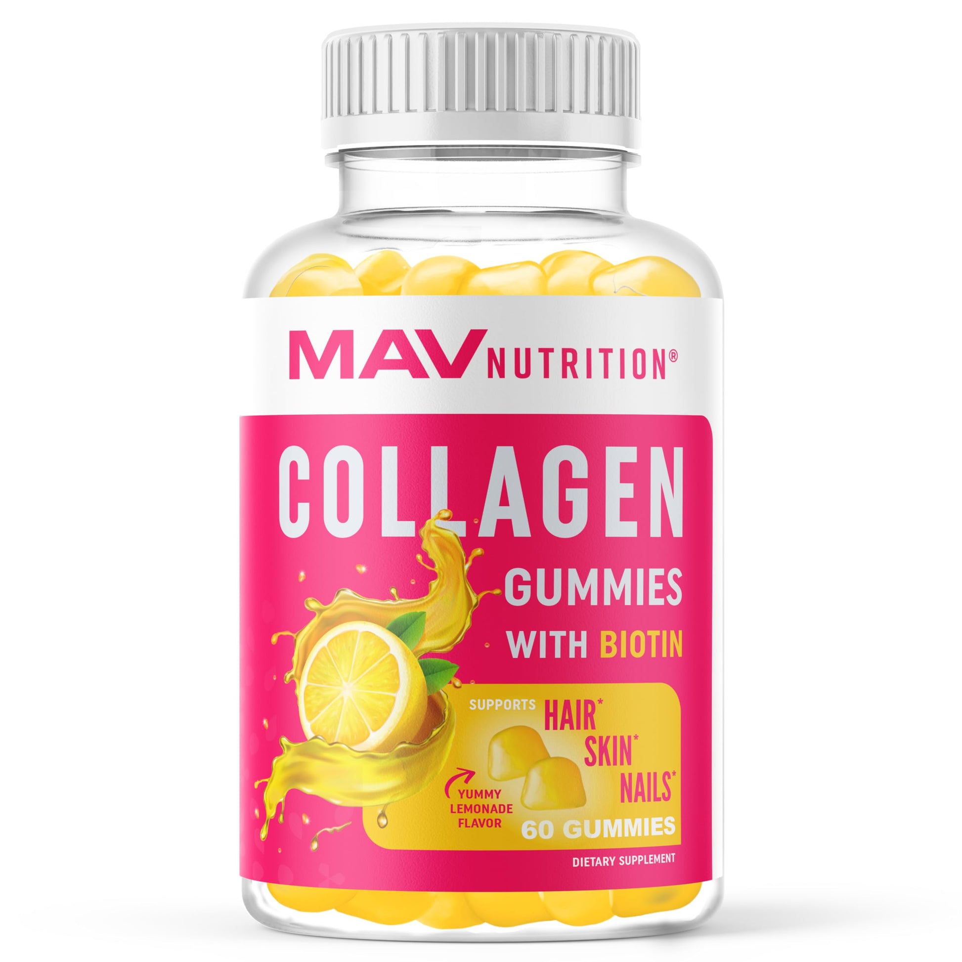 Collagen Gummies for Women | 200mg Hydrolyzed Collagen + 2500mcg Biotin, with Vitamin C, E & Zinc MAV NUTRITION buy australia supplements