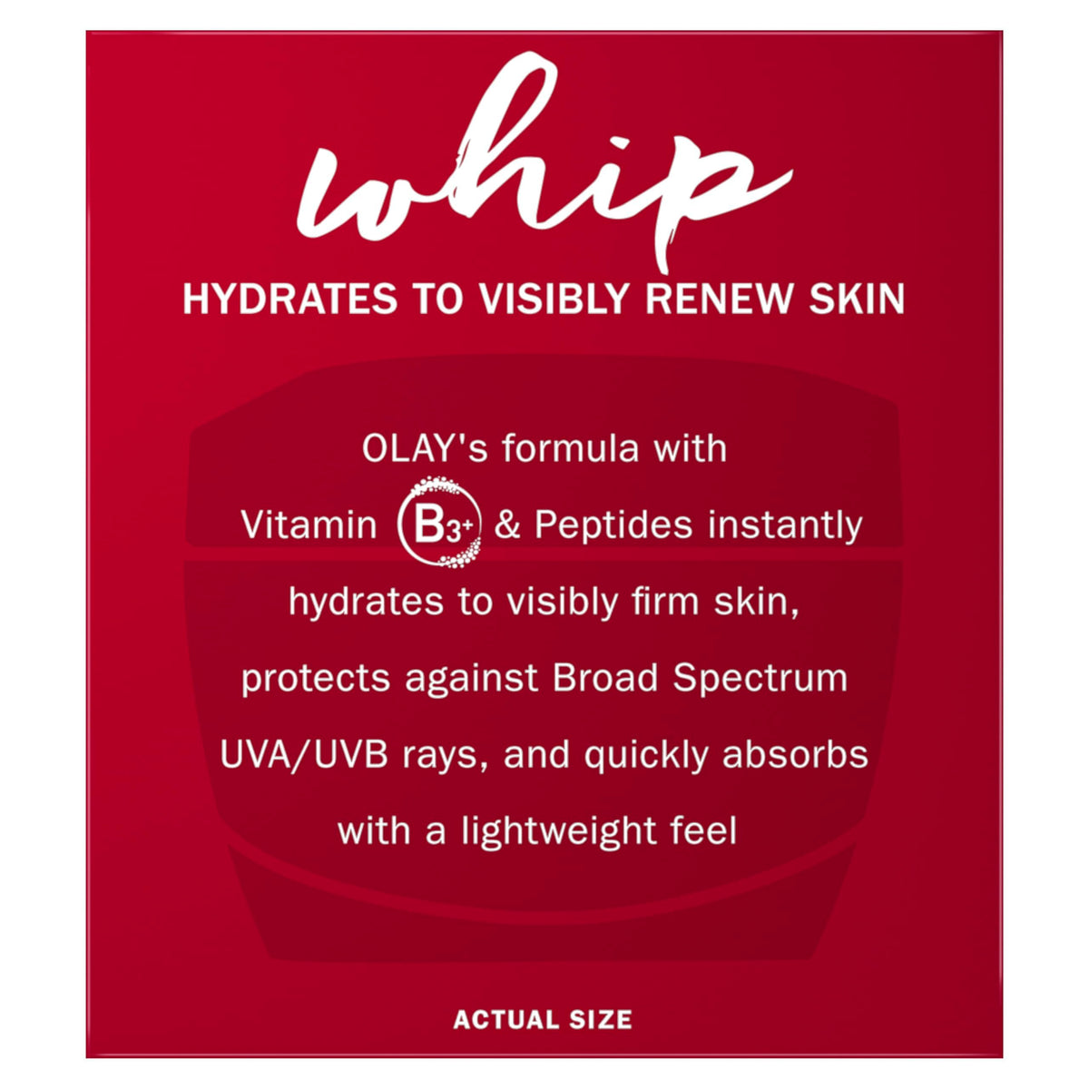 Olay Regenerist Whip Face Moisturizer Cream with Sunscreen SPF 25, 1.7 oz Olay