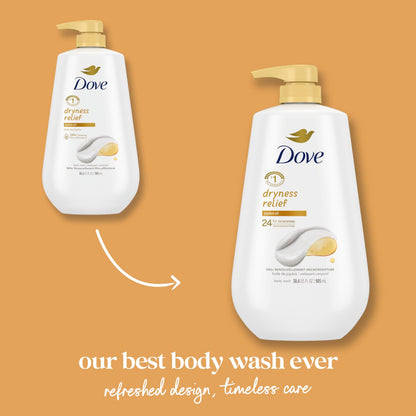 Dove Dryness Relief Body Wash with Jojoba Oil, 30.6 oz Dove