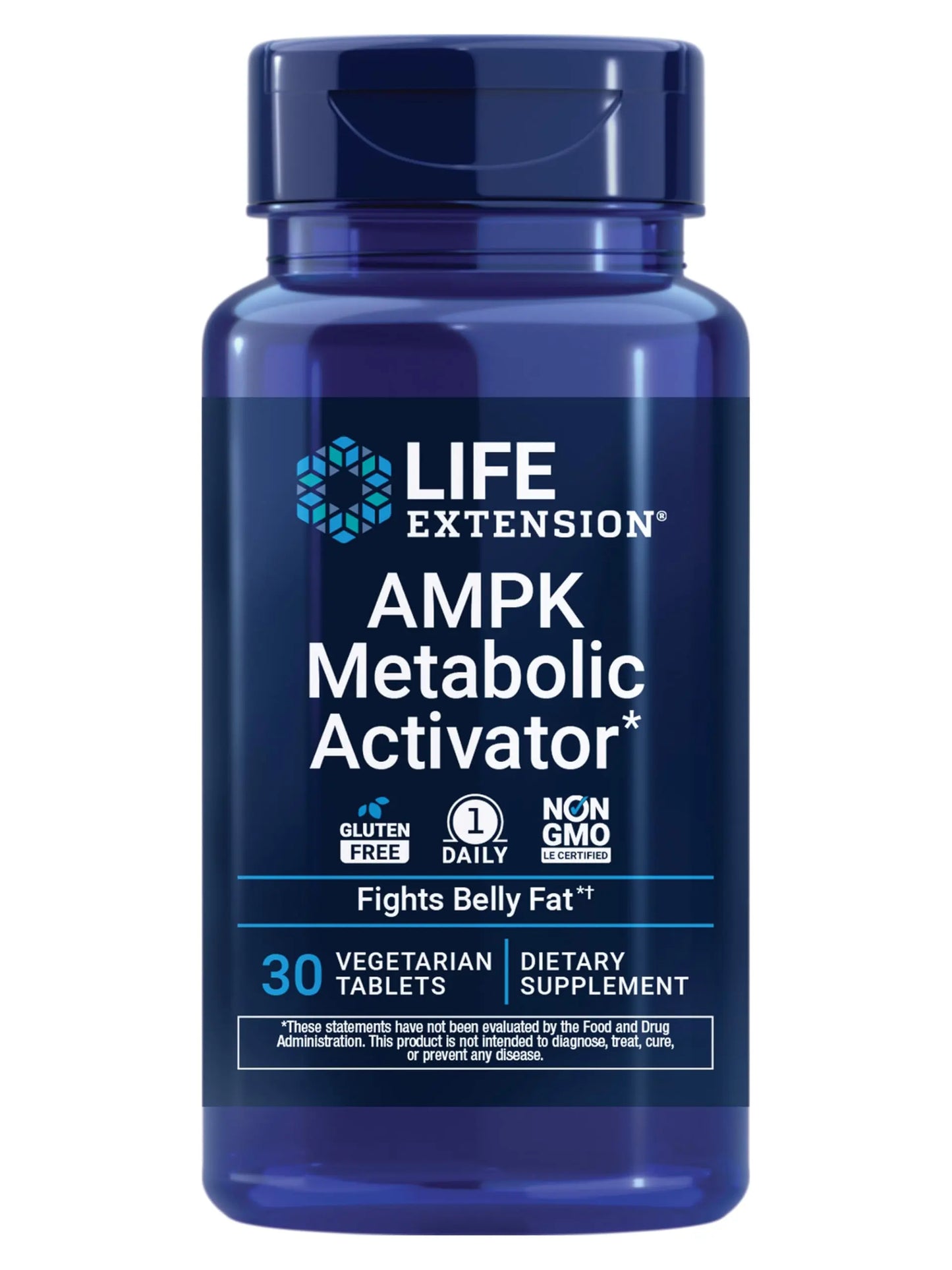 Life Extension AMPK Metabolic Activator*, Hesperidin, G. pentaphyllum, Fight unwanted Belly Fat, Target Overall Fat, Gluten-Free, Vegetarian, 1-Daily, Non-GMO, 30 Tablets Life Extension