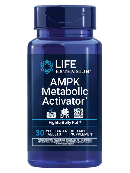 Life Extension AMPK Metabolic Activator*, Hesperidin, G. pentaphyllum, Fight unwanted Belly Fat, Target Overall Fat, Gluten-Free, Vegetarian, 1-Daily, Non-GMO, 30 Tablets Life Extension