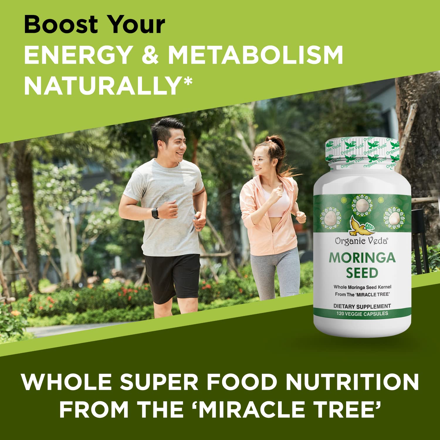 Organic Veda Moringa Seed Capsules - Pure Organic Moringa Capsules Seed Powder Organic Veda buy australia supplements
