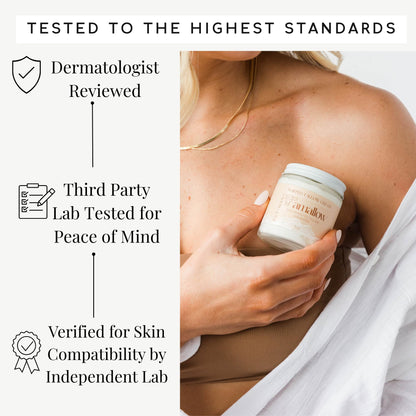 Amallow 100% Grass Fed Beef Tallow for Skin Care - Face + Body - Whipped Moisturizer for Sensitive Skin - Natural Lotion, 4 FL. oz. (Unscented) Amallow
