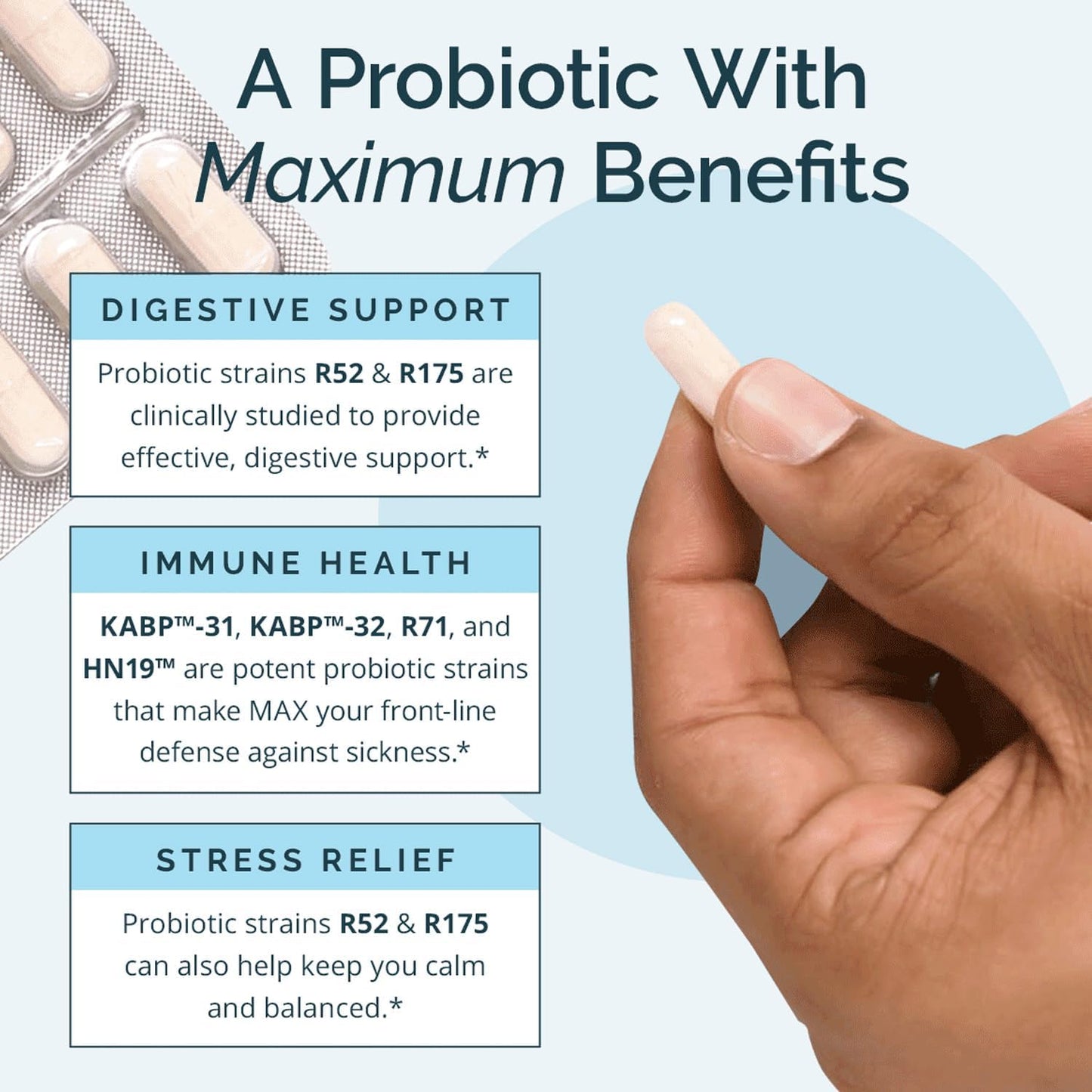 BRAINMD Dr Amen ProBrainBiotics MAX - 30 Capsules - Probiotics for Brain, Immune & Intestinal Health - Gluten Free - 30 Servings