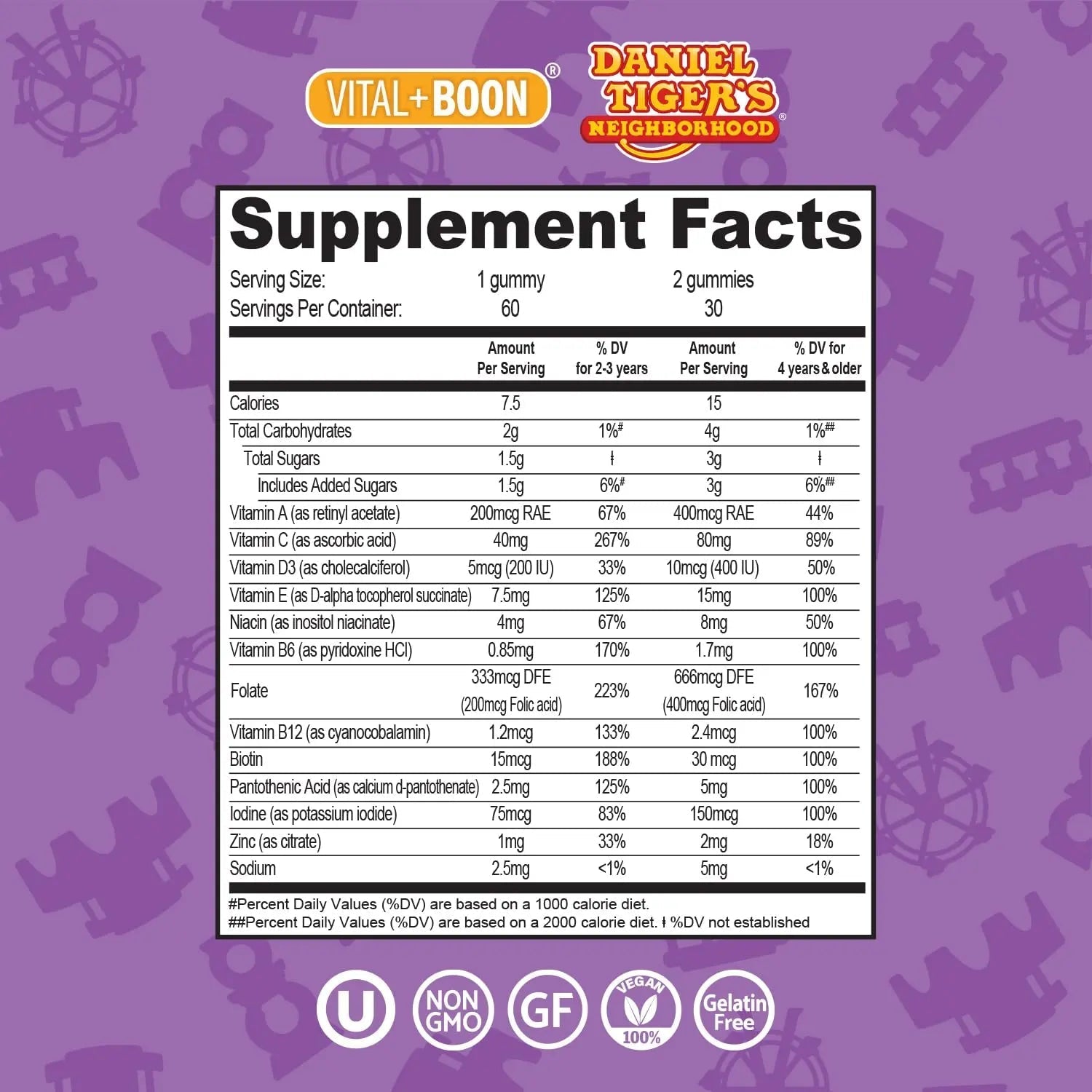 Daniel Tiger - Kids Multivitamin Gummies (60 Gummy Bottle) Toddler 2+ & Kids Vitamins - 12 Essential Vitamins & Minerals to Support Bone Health Avid buy australia supplements