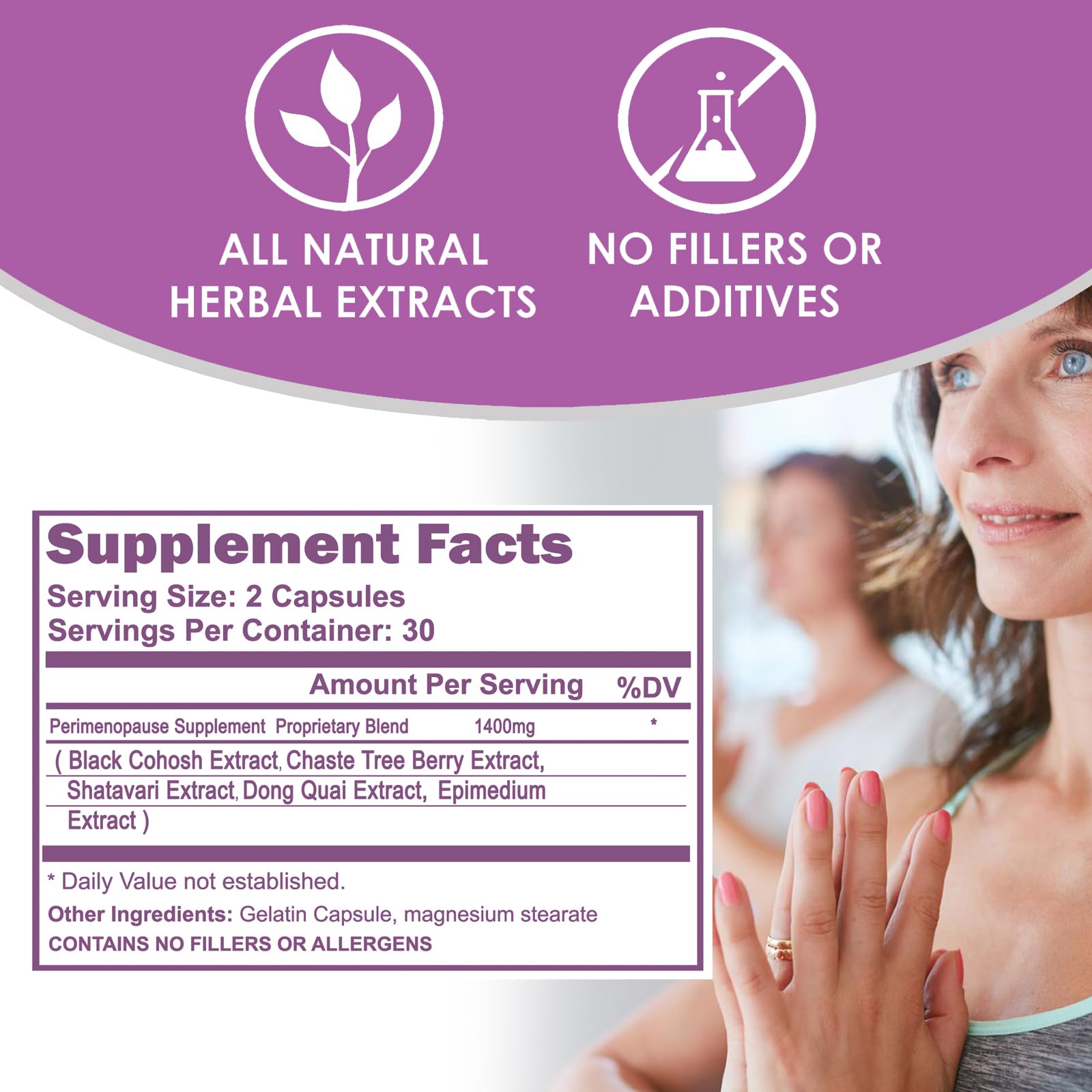 VH Nutrition Perimenopause Supplement for Women | Hot Flash, Mood, and Menstruation Cycle Support | 100% Herbal Formula: Black Cohosh, Vitex, & Shatavari. No Additives, or Fillers VH Nutrition buy australia supplements