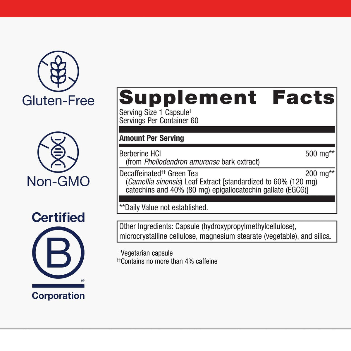 Metagenics Berberine GT - Berberine Supplement 500 mg - Supports Heart Health, Healthy Cholesterol, Triglyceride & Carbohydrate Metabolism Metagenics