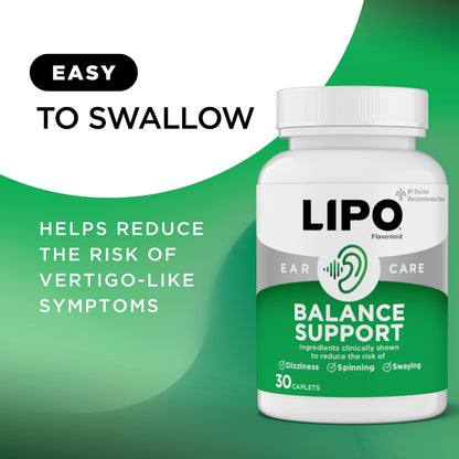Lipo-Flavonoid for Vertigo & Dizziness Relief, Clinically Tested Formula with Ginkgo Biloba, Vitamin D, & Vitamin B Complex Lipo-Flavonoid