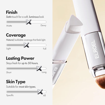 ELROEL Blanc Cover Cream Stick V White - Korean Foundation (#202 Natural) ELROEL