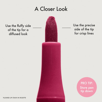 Summer Fridays Flushed Lip Stain Liner, 12hr Wear & Transfer-Proof, Slipper Summer Fridays