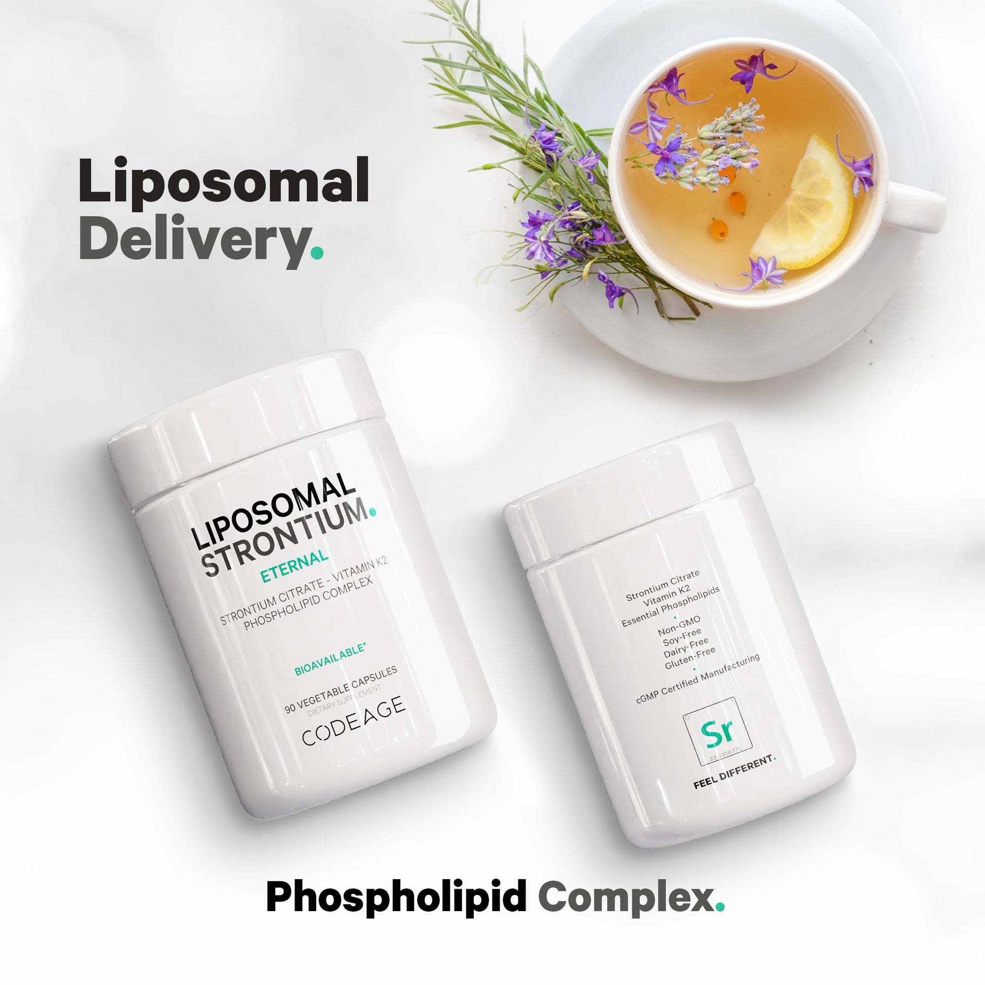 Codeage Liposomal Strontium Supplement - Strontium Citrate, Vitamin K2 MK-7, Liposomal Delivery, Non-GMO, Gluten-Free - 90 Capsules Codeage buy australia supplements