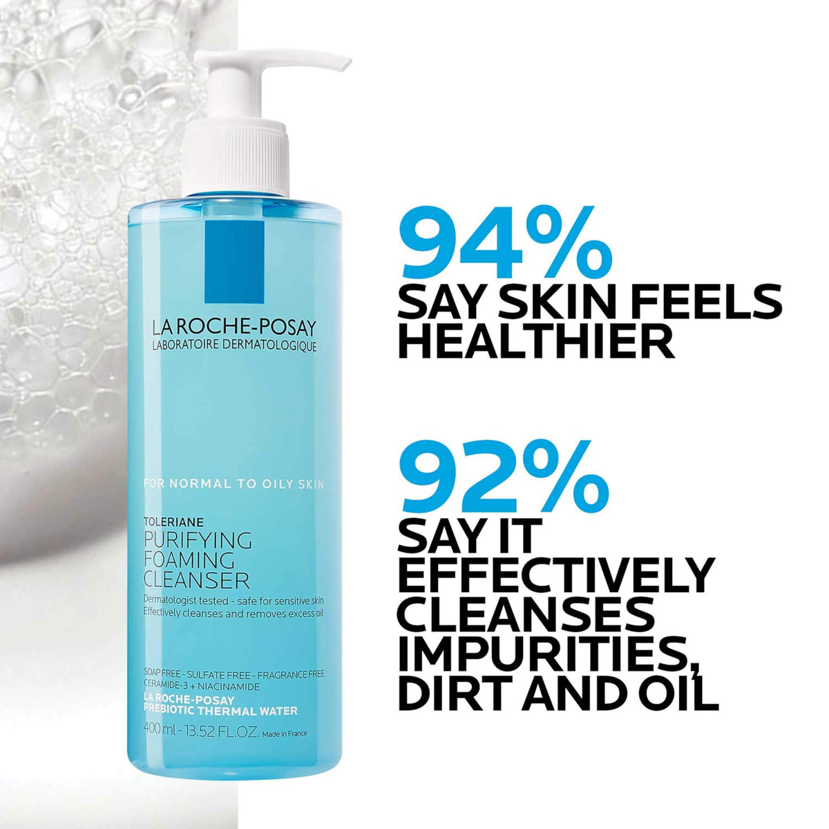 La Roche-Posay Toleriane Purifying Foaming Facial Cleanser, 13.52oz La Roche-Posay