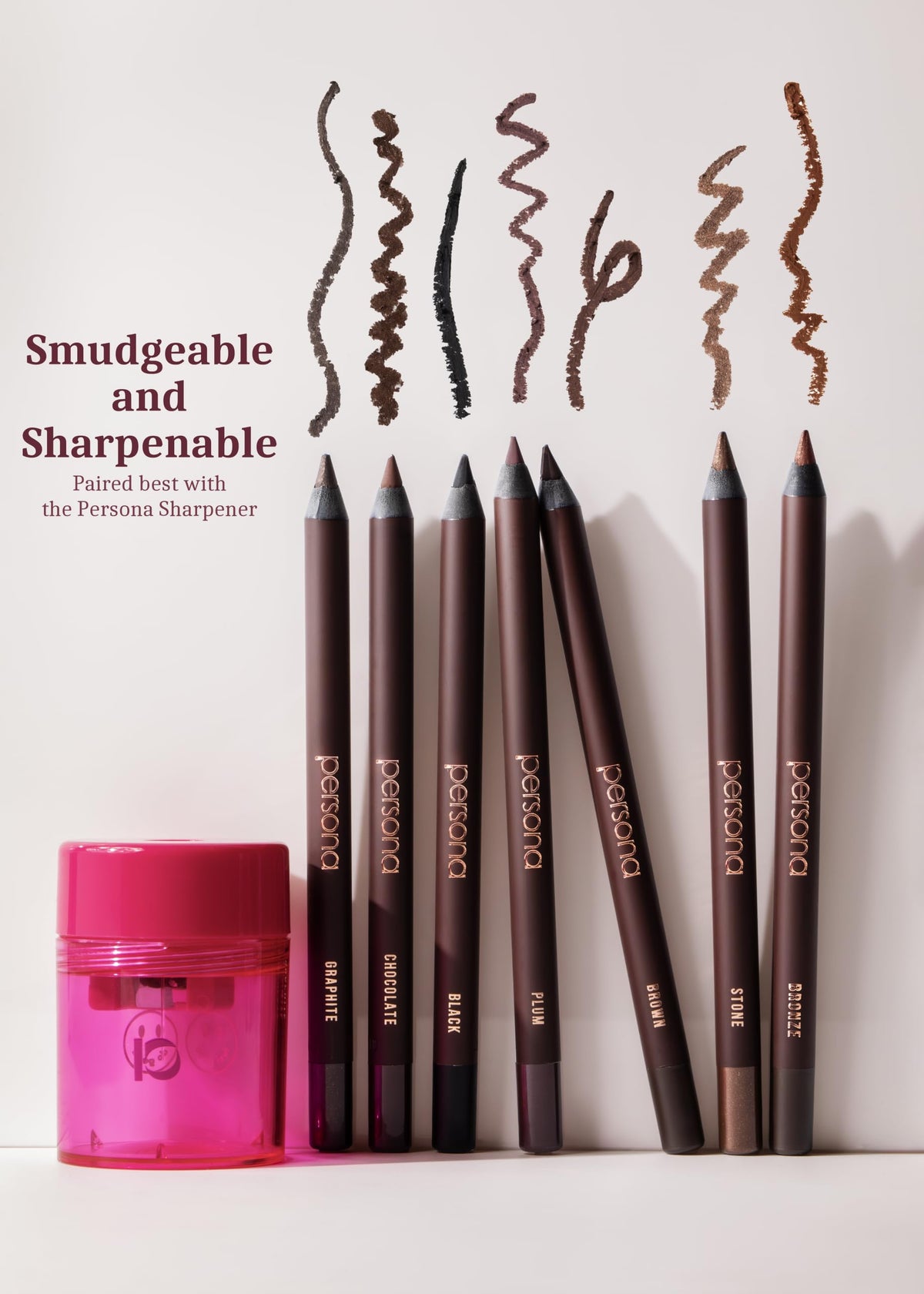 PERSONA 24HR Chocolate Waterproof Eyeliner Pencil, Creamy & Sharpenable PERSONA