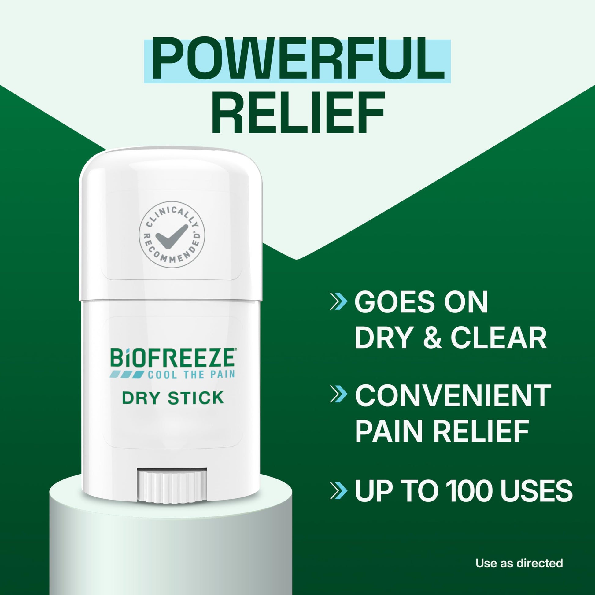 Biofreeze Dry Stick, Mess-Free Relief for Neck, Shoulder, Knee, Hip, Hand & Joint, Cooling Menthol Pain Relief Stick, Up to 100 Uses Biofreeze buy australia supplements