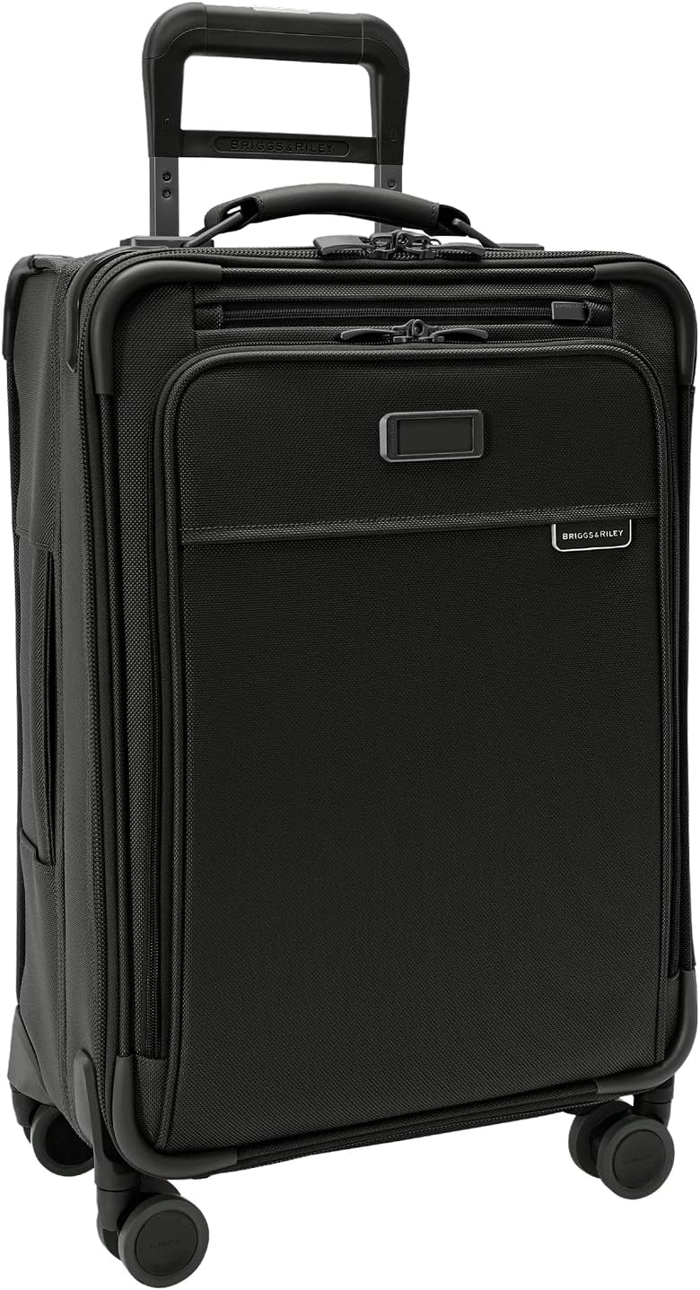 Briggs & Riley Essential 22" Carry On Expandable Spinner - Luggage for Travel, Suitcases with Wheels, Softside Rolling Bag for Men & Women, Self-Repairing Zipper - Baseline Collection, Black Gsupps Australia