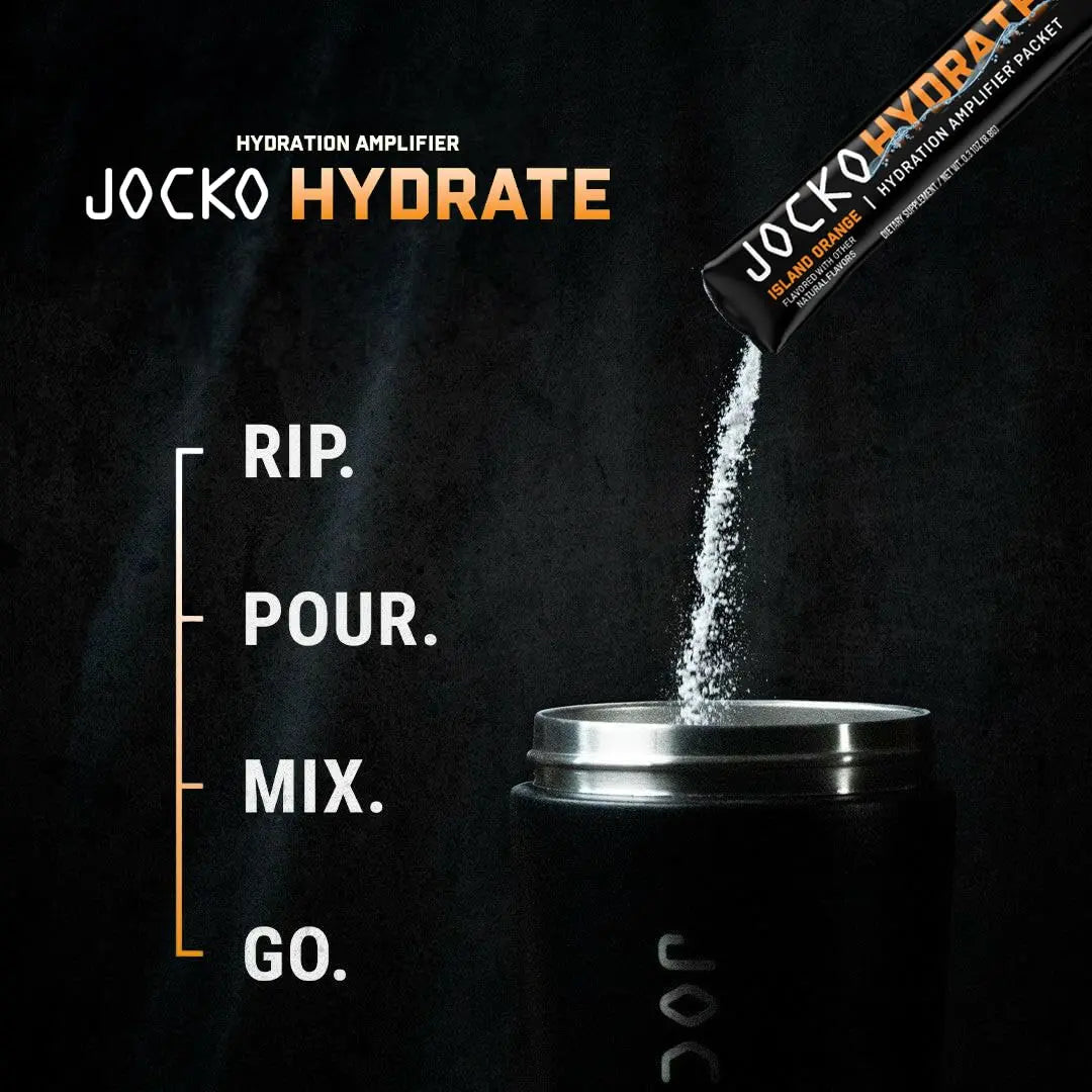 Jocko Fuel Hydrate Electrolytes Powder Packets Low Sugar - Hydration Amplifier Packets for Recovery, Dehydration, & Exercise - with Vitamins B6, B12 & C Jocko Fuel