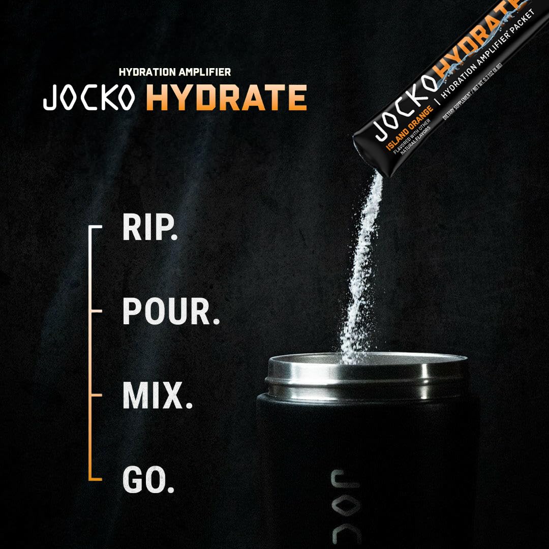 Jocko Fuel Hydrate Electrolytes Powder Packets Low Sugar - Hydration Amplifier Packets for Recovery, Dehydration, & Exercise - with Vitamins B6, B12 & C Jocko Fuel buy australia supplements