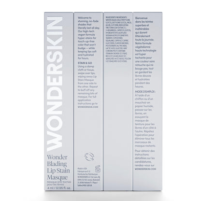 Wonderskin Lip Stain – Long Lasting, Waterproof, Lip Tint Peel Off Masque Wonderskin