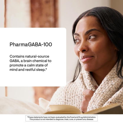 THORNE - PharmaGABA-100 - GABA Supplement - 100 mg Natural Source Gamma-Aminobutyric Acid THORNE
