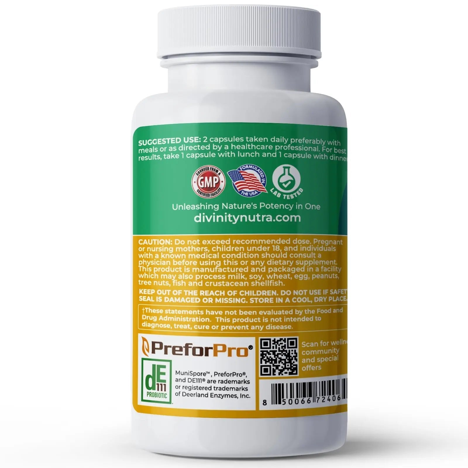 4-in-1 Prebiotic Probiotic & Postbiotic for Women & Men, Complete Gut & Digestive Support Supplement, Pre Post Probiotics & Digestive Enzymes 60 Capsules,Made in USA Divinity Nutra buy australia supplements