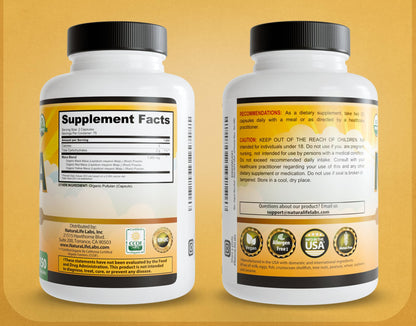 NaturaLife Labs Organic Maca Root – Black, Red & Yellow – 1900 mg per Serving – 150 Capsules – Gelatinized Peruvian Maca NaturaLife Labs