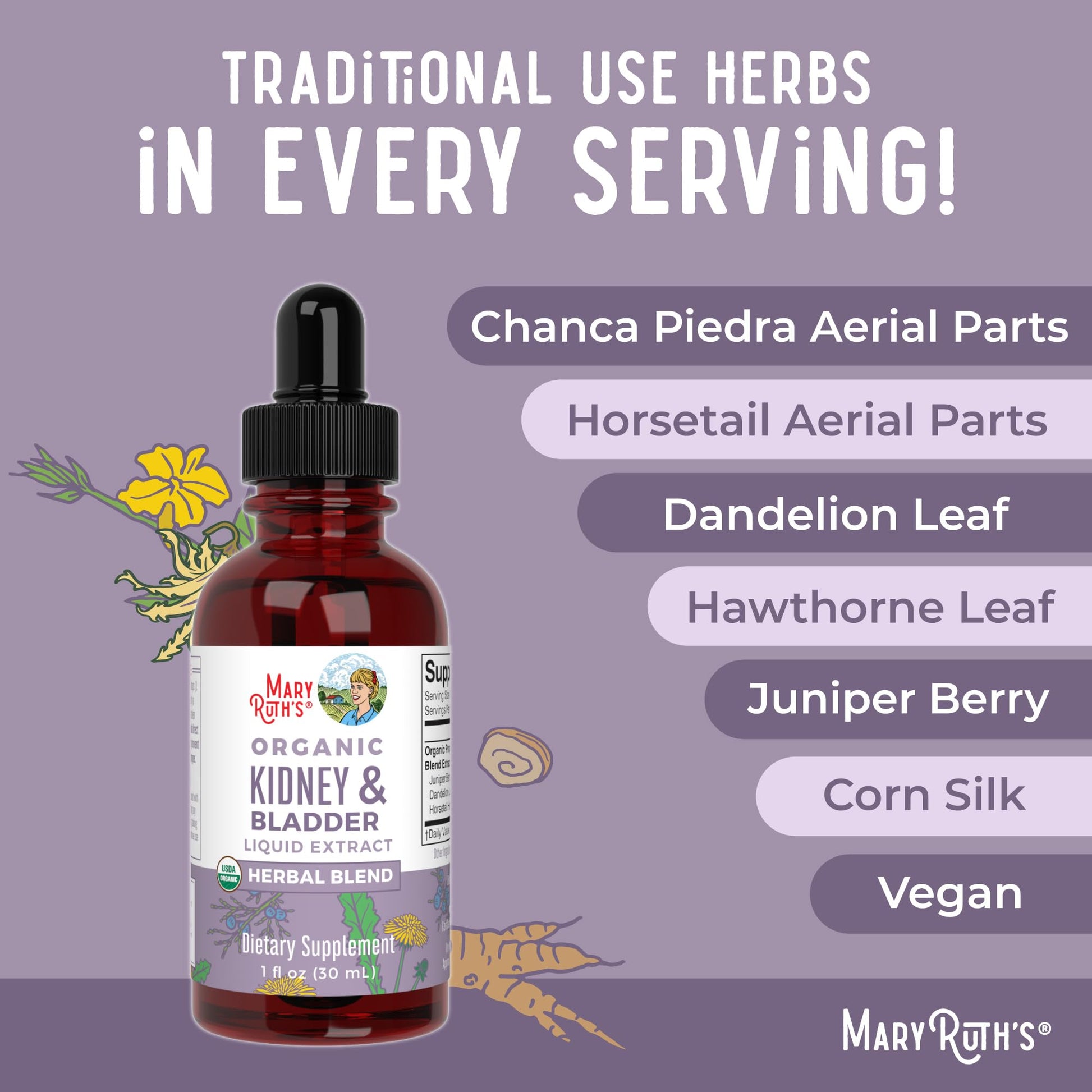 MaryRuth Organics Herbal Supplement Drops | Support Renal & Urinary Systems | Juniper Berry | Cleavers | Dandelion | Hawthorn | Horsetail & Chanca Piedra | Vegan | Non-GMO | 1 Fl Oz MARYRUTH'S buy australia supplements