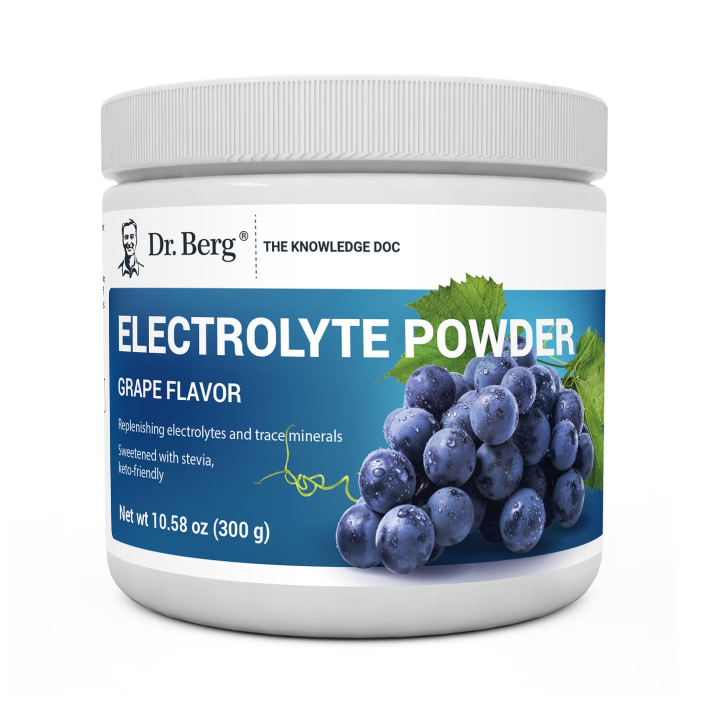 Dr. Berg Zero Sugar Hydration Keto Electrolyte Powder - Enhanced w/ 1000 mg of Potassium & Real Pink Himalayan Salt (NOT Table Salt) - Grape Flavor Hydration Drink Mix Supplement - 50 Servings Dr. Berg Nutritionals