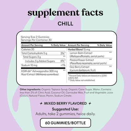 Lemme Chill & Sleep Bundle - Stress Relief Gummies with KSM-66 Ashwagandha & Deep Sleep Gummies with Melatonin and Magnesium to Fall Asleep Faster - Gluten-Free and Non-GMO (Variety Pack of 2)