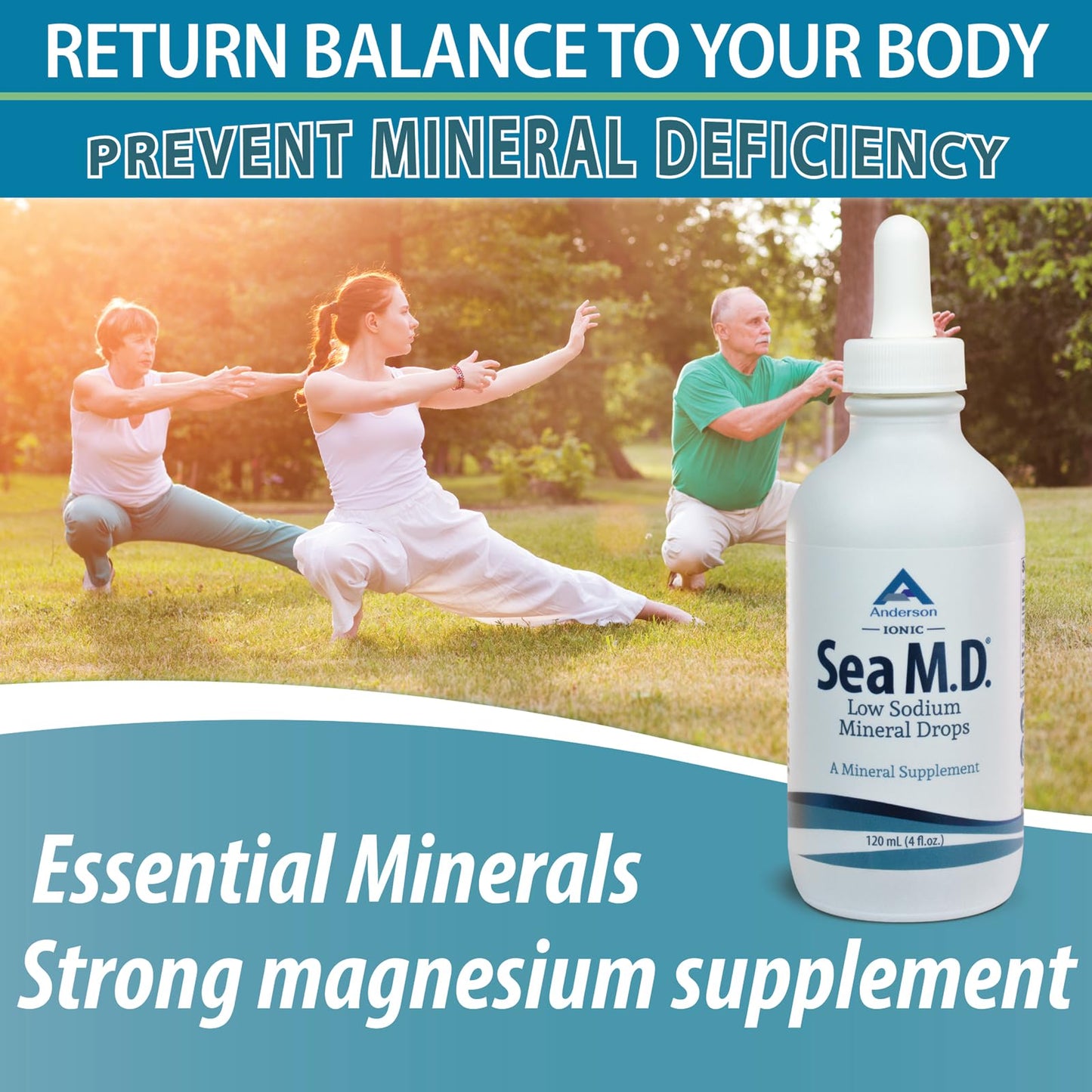 Anderson Sea M.D. Concentrated Trace Mineral Drops, 79 Trace Minerals with Magnesium, Sodium and Chloride Electrolytes - Supports Hydration, Energy Mineral Resources International, Inc.