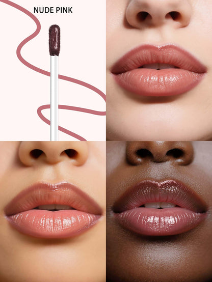 QCMME Lip Stain Peel Off Lip Liner Stain with Tweezer, Long Lasting Matte Lip Tint Tattoo, Highly Pigmented Color Lip Makeup, Waterproof Lipstick, Transfer-proof Lipstain for Women, Nude Pink QCMME