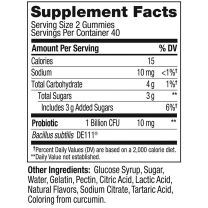 OLLY Probiotic Gummy, 1 Billion CFUs, Immune and Digestive Support, Chewable Probiotic Supplement, Mango, 80 Count OLLY