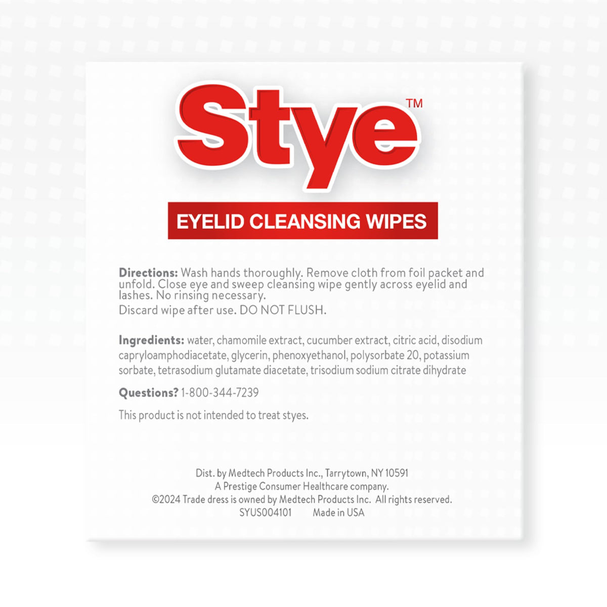 Stye Eyelid Cleansing Wipes, 12 Count Stye