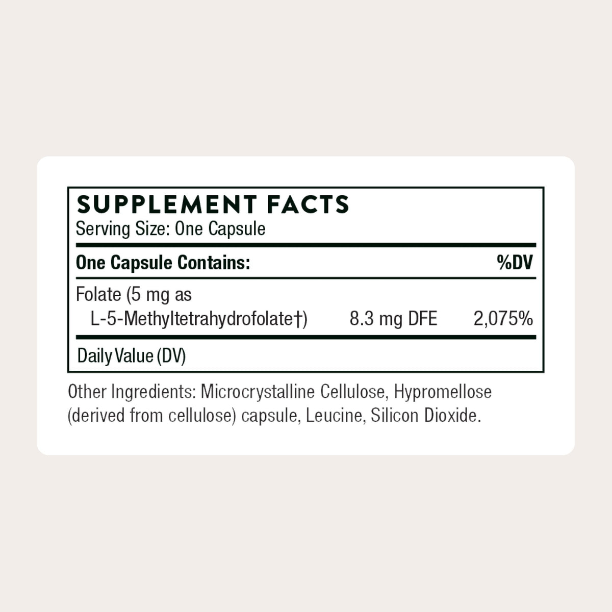 THORNE - 5-MTHF - Methylfolate (Active B9 Folate) Supplement - Supports Cardiovascular Health, Fetal Development, Nerve Health, Methylation & Homocysteine Levels* - 60 Servings - 5-MTHF 5mg THORNE
