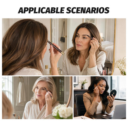 Espoce 2 Pack Eyebrow Pen, Waterproof Microblading Eyebrow Pencil, 4 Tip Precise Eye Brow Makeup Pen for Women to Effortlessly Create Hair Like Natural Brows, Non Dry Out and Last All Day (Dark Brown) Espoce