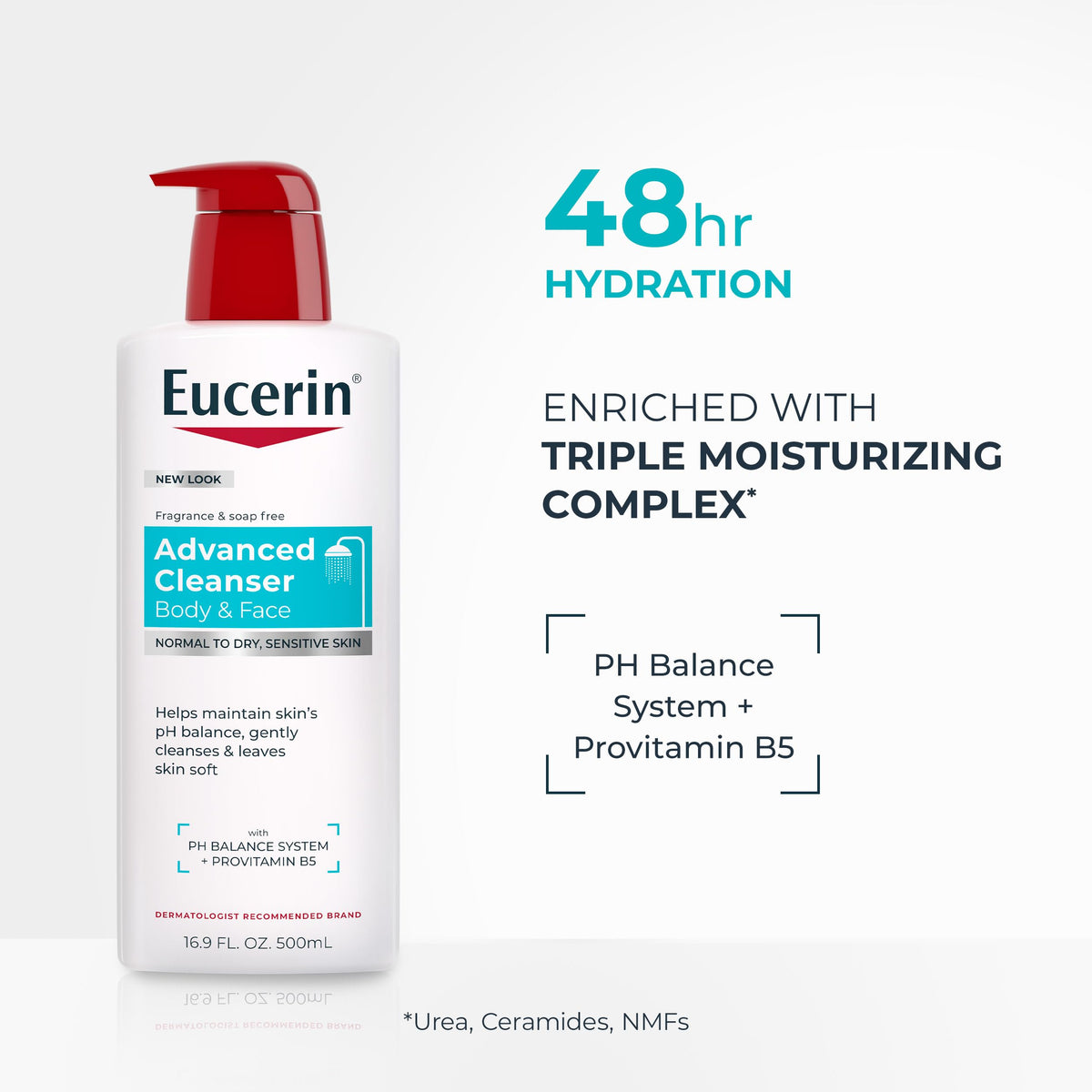 Eucerin Advanced Repair Body and Face Cleanser, 16.9 FL OZ Eucerin