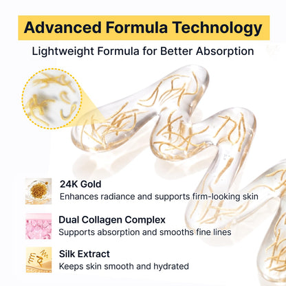 SUNGBOON EDITOR Glow Intensive Deep Collagen Silk Peptide EGF Ampoule, Copper Peptides Serum for Face with Multi Peptides, Hydrating Korean Skincare Facial Serum for Smooth-Looking Skin, 1.35 fl oz SUNGBOON EDITOR