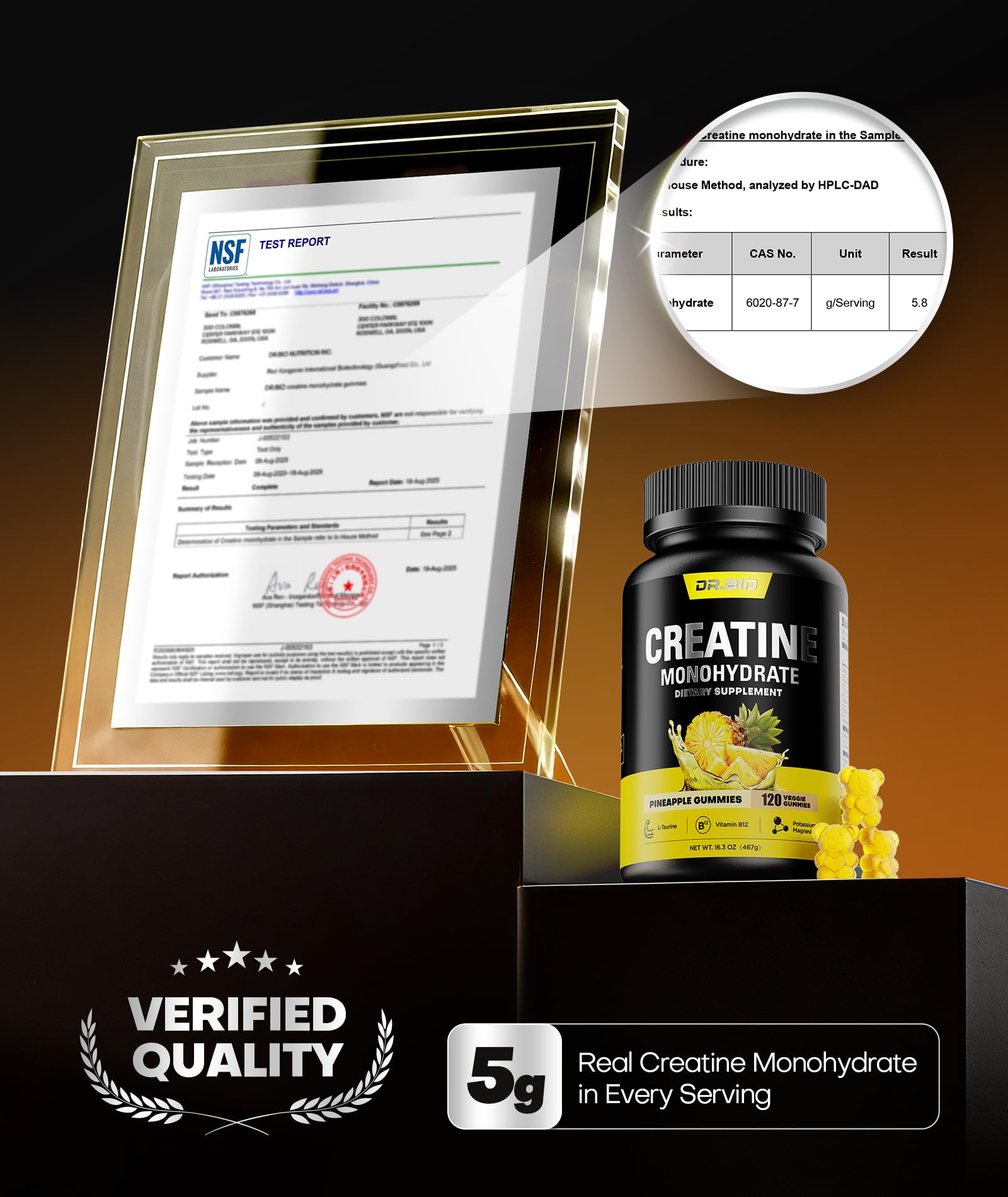 Instant Boost Creatine Monohydrate Gummies, Complex Formula with Real 5000mg Creatine, L-Taurine, B12, Mg & K, Pre-Workout Creatine for Women & Men to Support Energy DR.BIO buy australia supplements