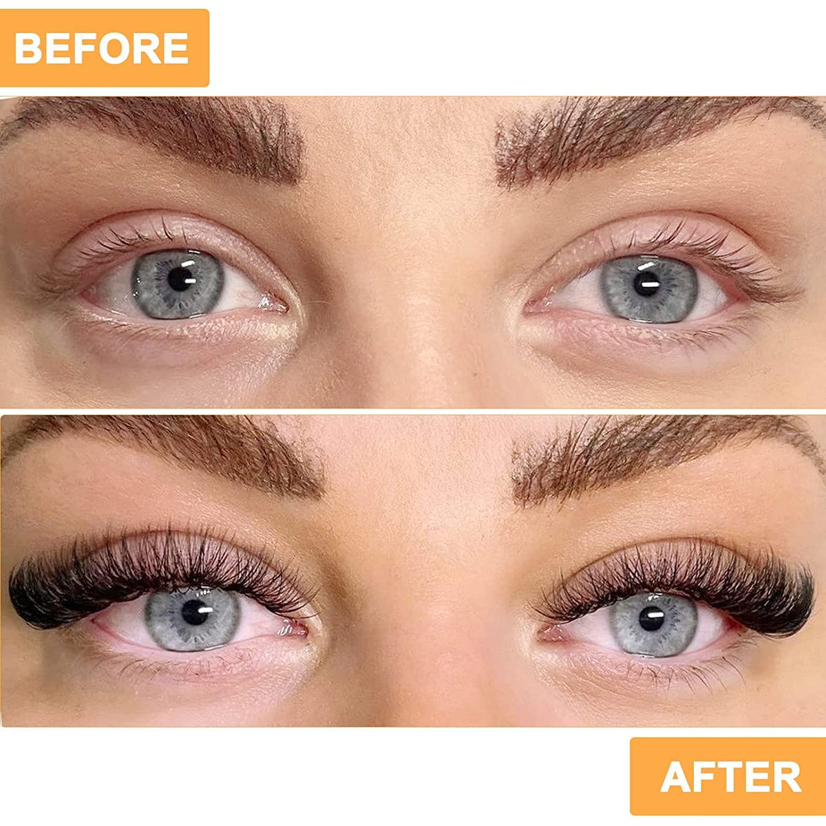 B&Q 40D D-Curl Lash Clusters 280PCS DIY Wispy Cat Eye Extensions B&Qaugen