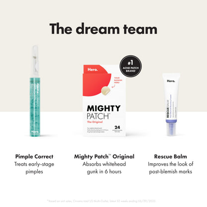 Hero Cosmetics Rescue Balm Post-Blemish Recovery Cream, 0.5 Fl Oz HERO COSMETICS