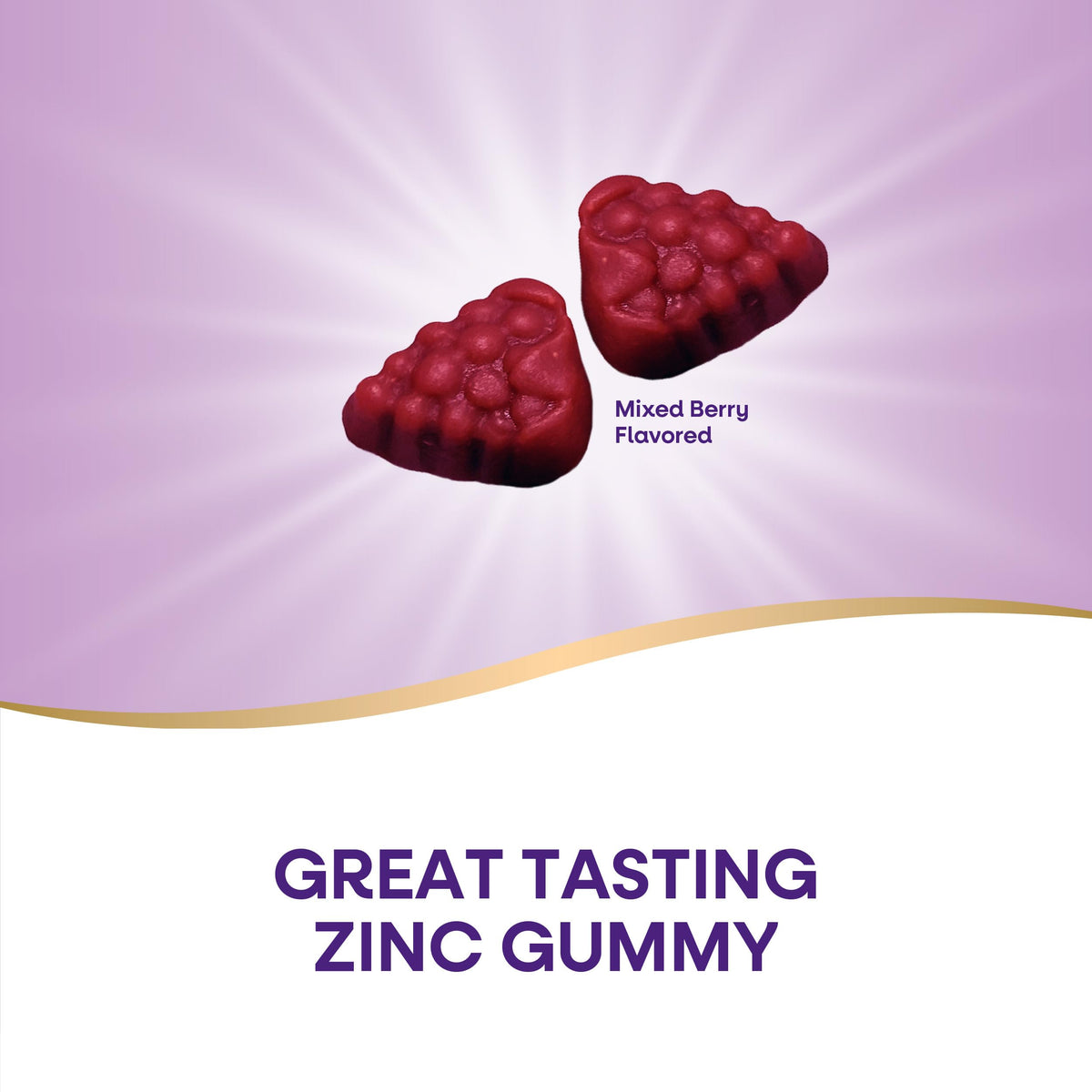 Nature's Way Zinc Gummies, Adult & Kids 9+ Immune Support Gummies*, 100% Daily Value per Serving, Mixed Berry Flavor, 120 Chews Nature's Way