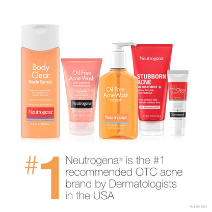 Neutrogena Body Clear Acne Body Wash and Exfoliating Body Scrub, 2% Salicylic Acid Cleanser, Chest, Shoulder & Back Acne Treatment Neutrogena