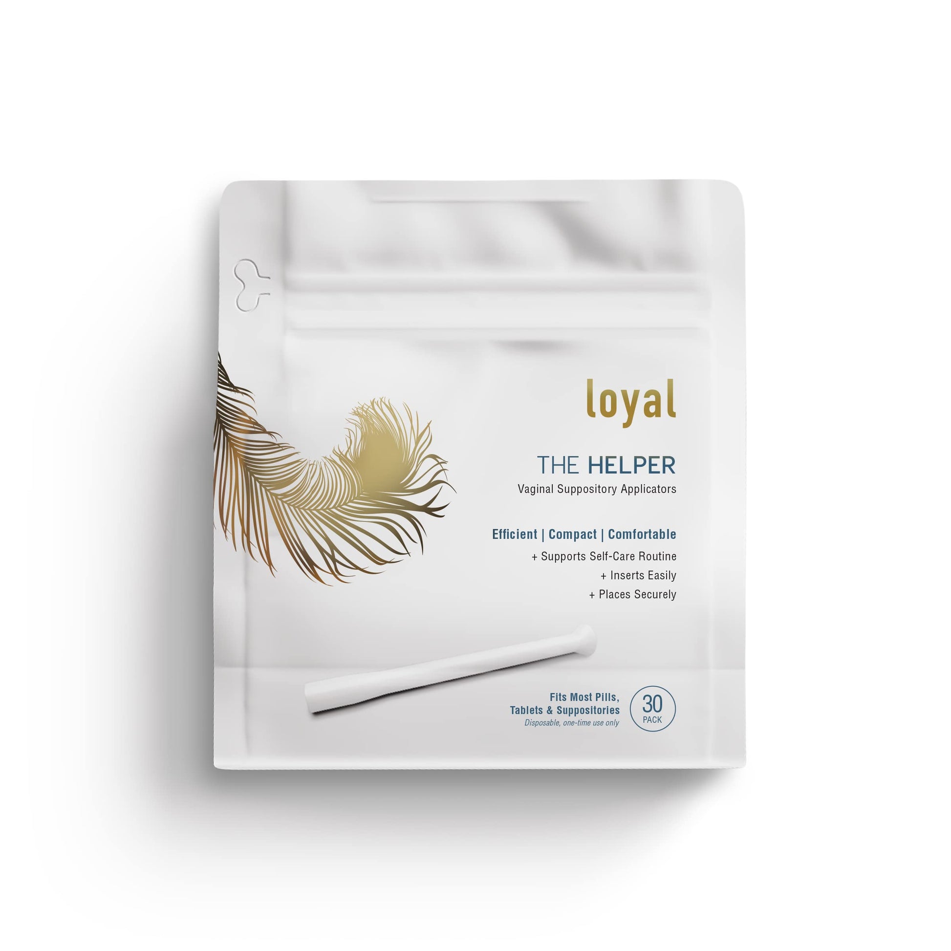 Loyal The Helper Suppository Applicators | Efficient | Compact | Comfortable | Fits Most Brands, Pills, Tablets and Boric Acid Suppositories (30-Pack) Loyal buy australia supplements