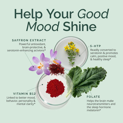 BRAINMD Dr Amen Serotonin Mood Support - 120 Capsules - Supports Healthy Serotonin Balance - Gluten Free - 30 Servings