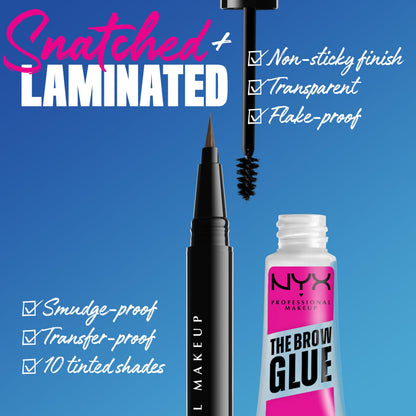 NYX PROFESSIONAL MAKEUP The Brow Glue, Extreme Hold Eyebrow Gel - Clear NYX PROFESSIONAL MAKEUP