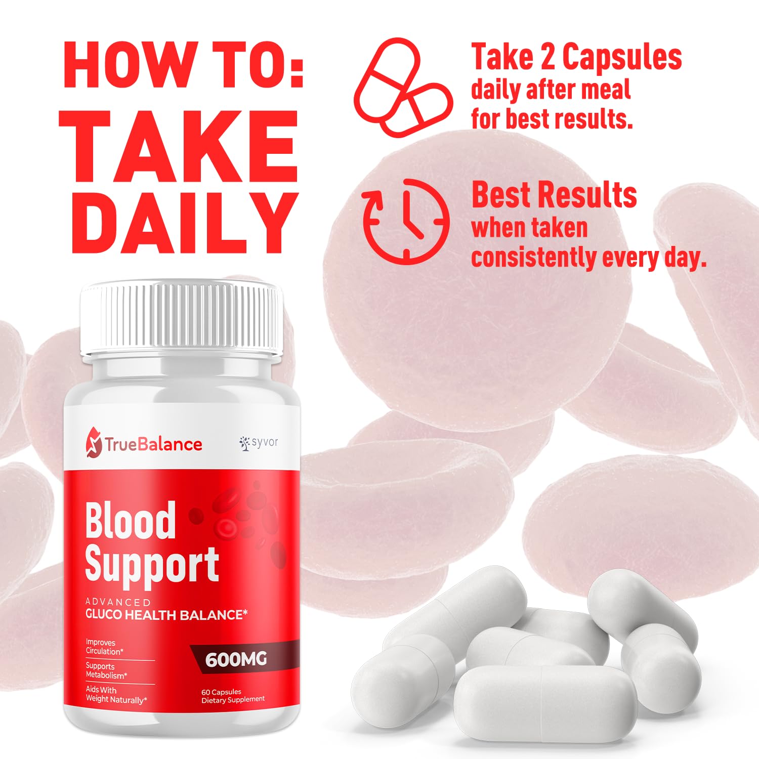 (2 Pack) True Balance Capsules, Official TrueBalance Glycogen Support Pills with All Natural Ingredients, Advanced Formula Support Supplement with Max Strength Vitamins for Women & Men (120 Capsules) Syvor buy australia supplements