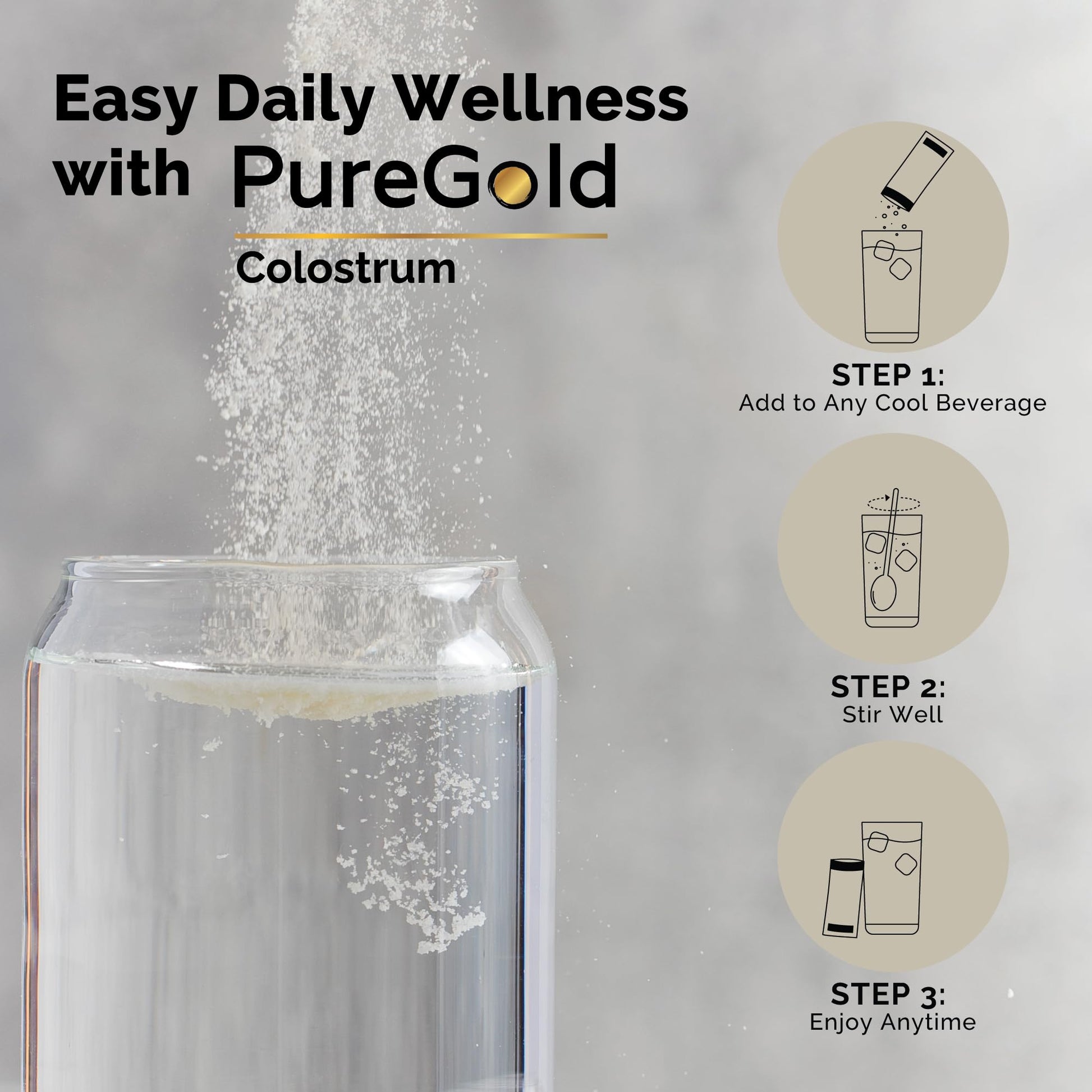 PureGold - Bovine Colostrum Powder - 100% Pure New Zealand Grass Fed, Supports Gut Health, Skin, Hair, & Immunity – Colostrum Supplement, Unflavored, 30 Travel Packets Fasted Athlete buy australia supplements